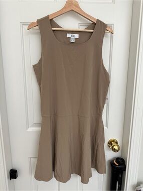 Athleta Girl's School Uniform Taupe Sleeveless Flare Dress XXL